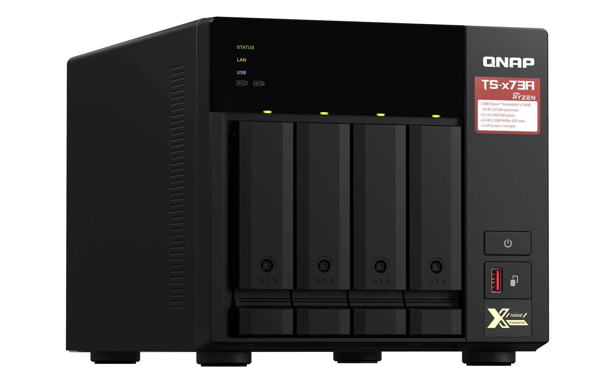 QNAP TS-473A-8G 4 Bay, Thiết Bị Lưu Trữ NAS QNAP TS-473A-8G Chính Hãng